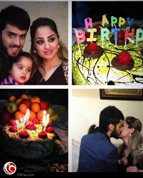 برواس احتفلت بعيد ميلادها مع زوجها وابنتهما