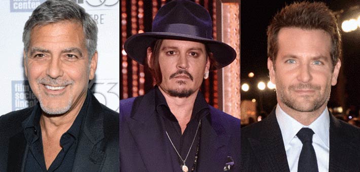 برادلي كوبر وجوني ديب وجورج كلوني