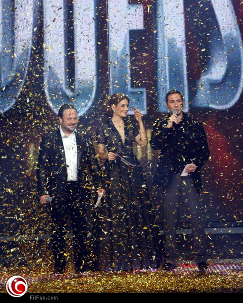 طوني وهيلدا وعادل حقي لحظة التتويج