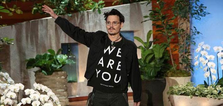 جوني ديب في برنامج The Ellen DeGeneres 