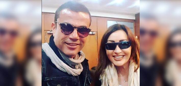 لطيفة وعمرو دياب