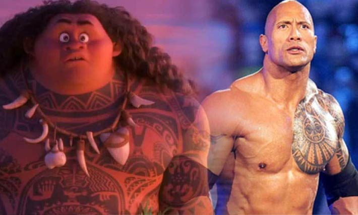 دوين جونسون وشخصيته في فيلم Moana