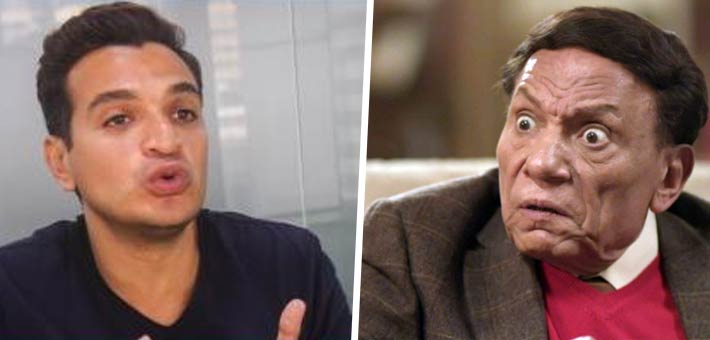 عادل إمام والمذيع شريف نور 