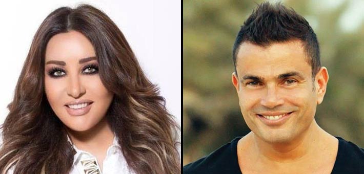 عمرو دياب ولطيفة