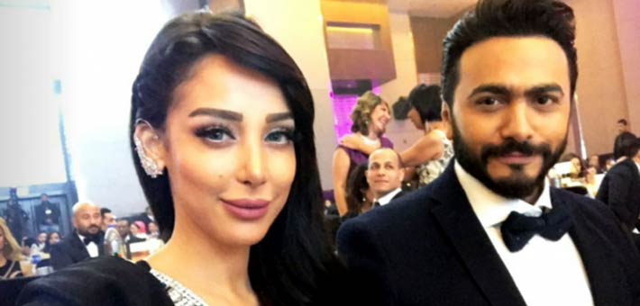 تامر حسني وبسمة بوسيل