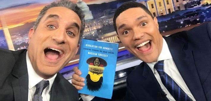 باسم يوسف مع تريفور نوح