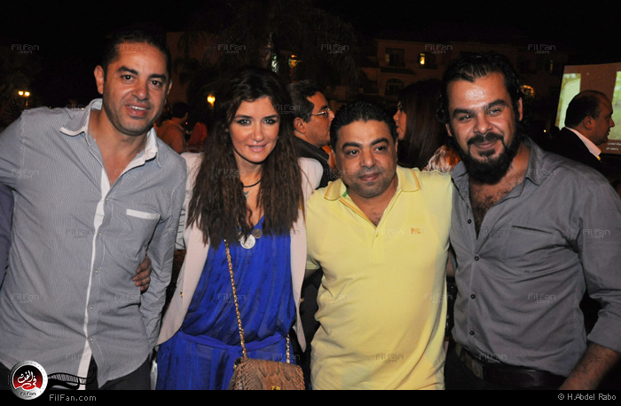غادة عادل وأحمد شفيق ومنذر رياحنة في الحفل