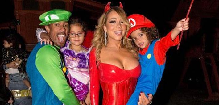 ماريا كاري ونك كانون وتوأمهما