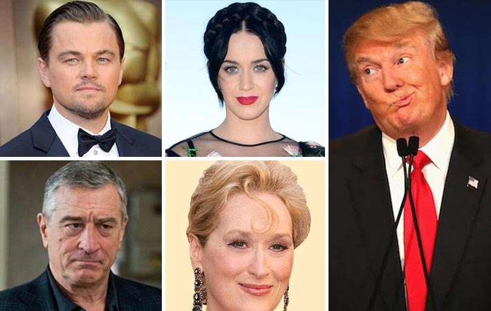 دونالد ترامب يهاجم نجوم هوليوود الداعمين لهيلاري كلينتون