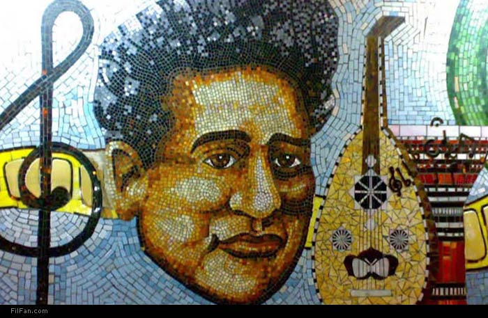 رسم موزاييك للفنان سيد درويش