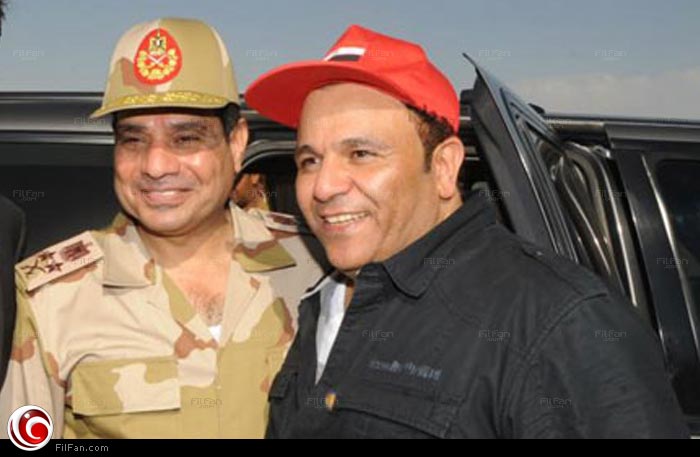 محمد فؤاد مع الفريق أول عبد الفتاح السيسي 