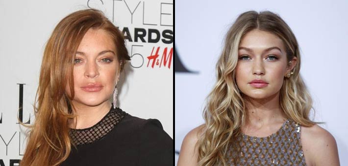 جيجي حديد ولينزي لوهان