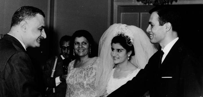 أشرف مروان في زفافه من ابنة الرئيس جمال عبد الناصر
