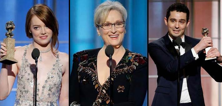 داميان شازيل وميريل ستريب وإيما ستون