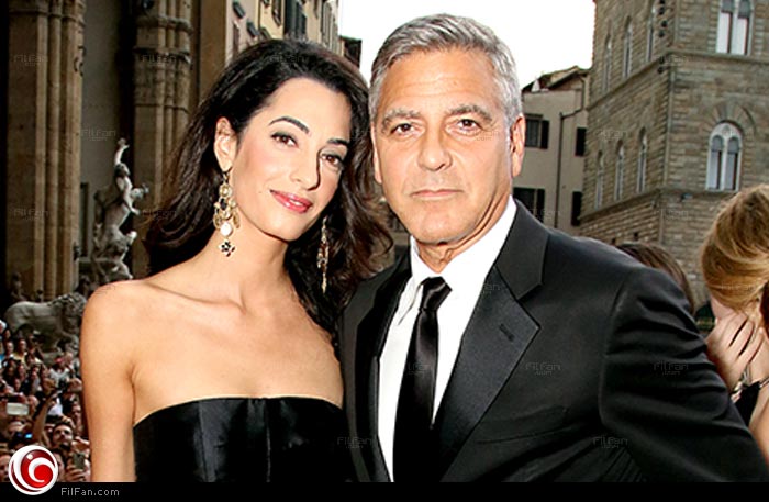 جورج كلوني مع أمل علم الدين