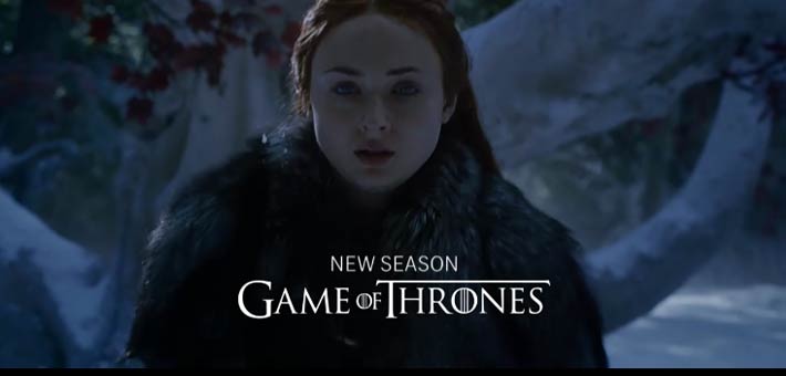 صوفي تارنر في لقطة من game of thrones