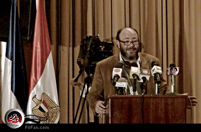 عادل أديب أثناء المؤتمر