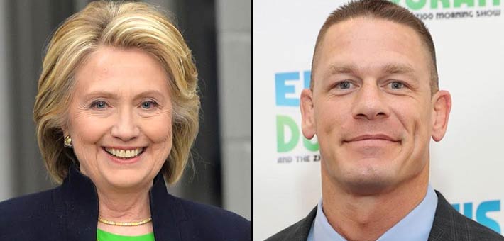 جون سينا وهيلاري كلينتون