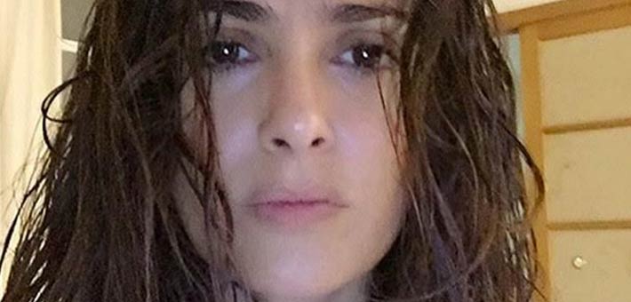 سلمى حايك بدون مساحيق تجميل