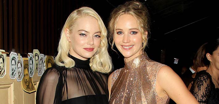 جينيفر لورانس وإيما ستون