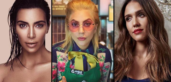 جيسيكا ألبا وليدي جاجا وكيم كاردشيان