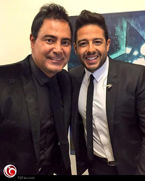 محمد حماقي مع عاصي الحلاني في كواليس &quot;ستار أكاديمي&quot;