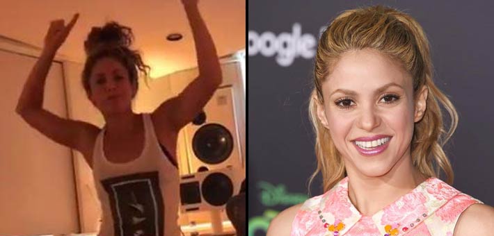 شاكيرا ترقص في الأستوديو