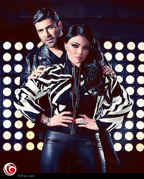 جلسة التصوير التي جمعت هيفاء ووائل