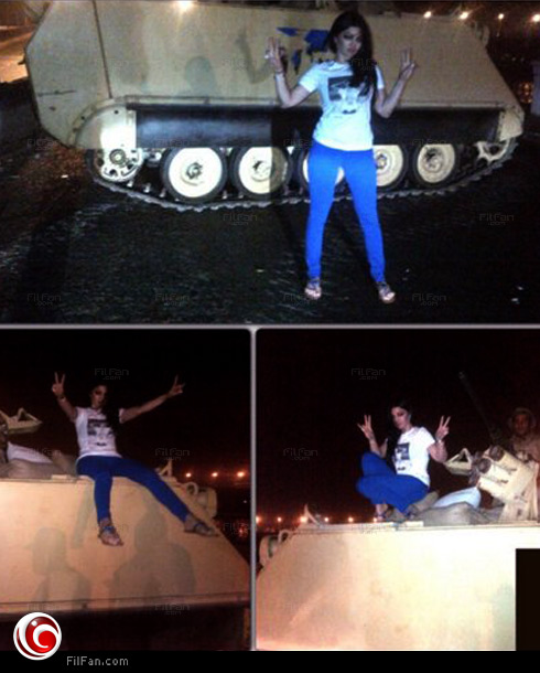 هيفاء مع المدرعة