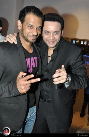 مصطفى قمر وأشرف مصيلحي أثناء افتتاح السينما