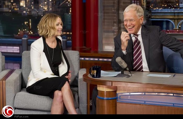 ديفيد ليترمان يستضيف جينفر لورانس