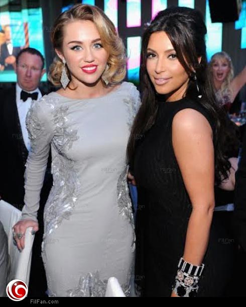 كيم كاردشيان ومايلي سايرس