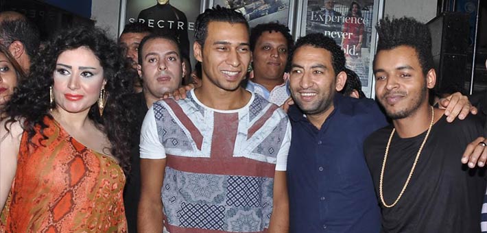 أوكا وأورتيجا وشحتة كاريكا وهيام جباعي في العرض الخاص لفيلم &quot;4 كوتشينة&quot;