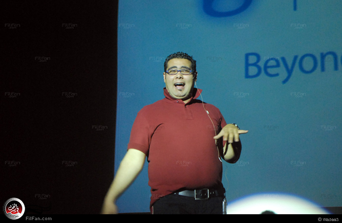 عمرو قطامش أثناء الحفل