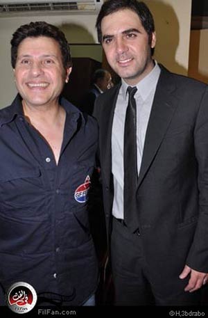 وائل جسار وهاني شاكر في كواليس الحفل