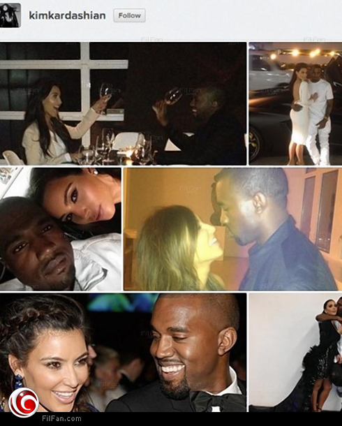 الصور المجمعة التي نشرتها كيم كارداشيان لتهنئة ويست بعيد ميلاده