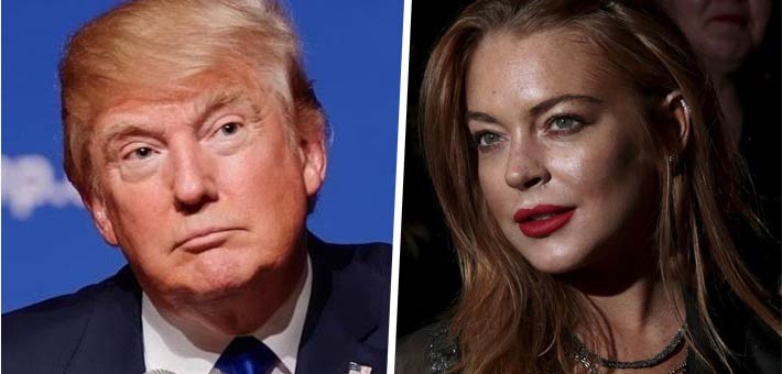 لينزي لوهان ودونالد ترامب