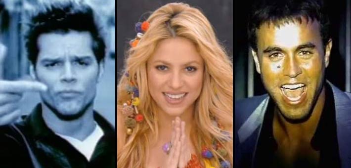 إنريكيه إجليسياس وشاكيرا وريكي مارتن