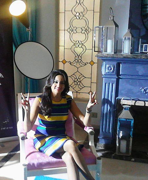 بشرى فى كواليس تصوير الفيلم