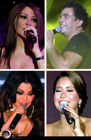 دياب وإليسا وشيرين وهيفاء يغنون في محافظات مصر