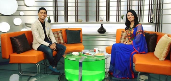 لينا وعساف في لقاء سابق