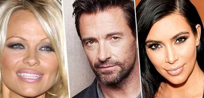 كيم كاردشيان وهيو جاكمان وباميلا أندرسون