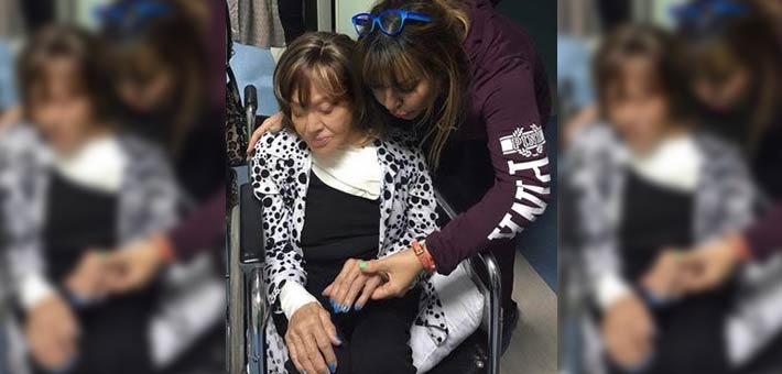 الفنانة ماجدة بعد خروجها من المستشفى