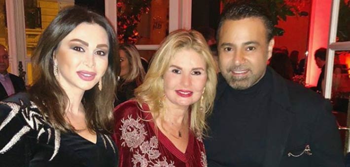 عاصي الحلاني وزوجته مع يسرا