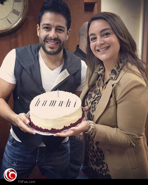 هالة حجازي تحتفل مع محمد حماقي بعيد ميلاده