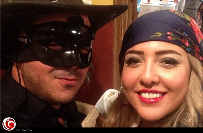 مي كساب ومحمود العسيلي في كواليس المسلسل