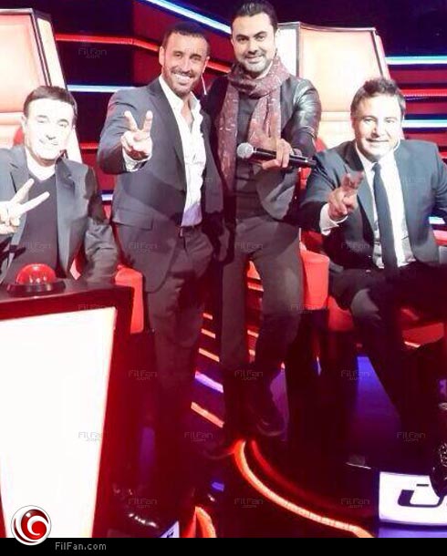 محمد كريم مع الحلاني والساهر والرباعي في The Voice