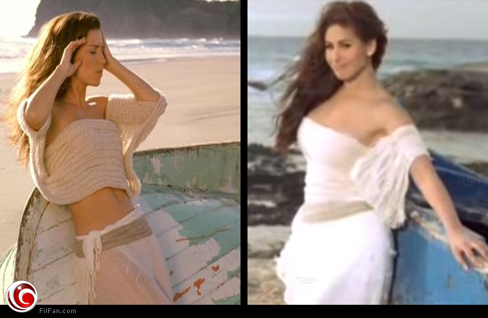 مي وشانيا كما ظهرتا في الكليبين