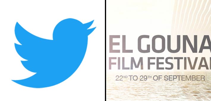 شعار مهرجان الجونة السينمائي وشعار موقع &quot;تويتر&quot;