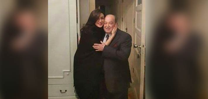 وفاء صادق مع والدها المخرج عادل صادق